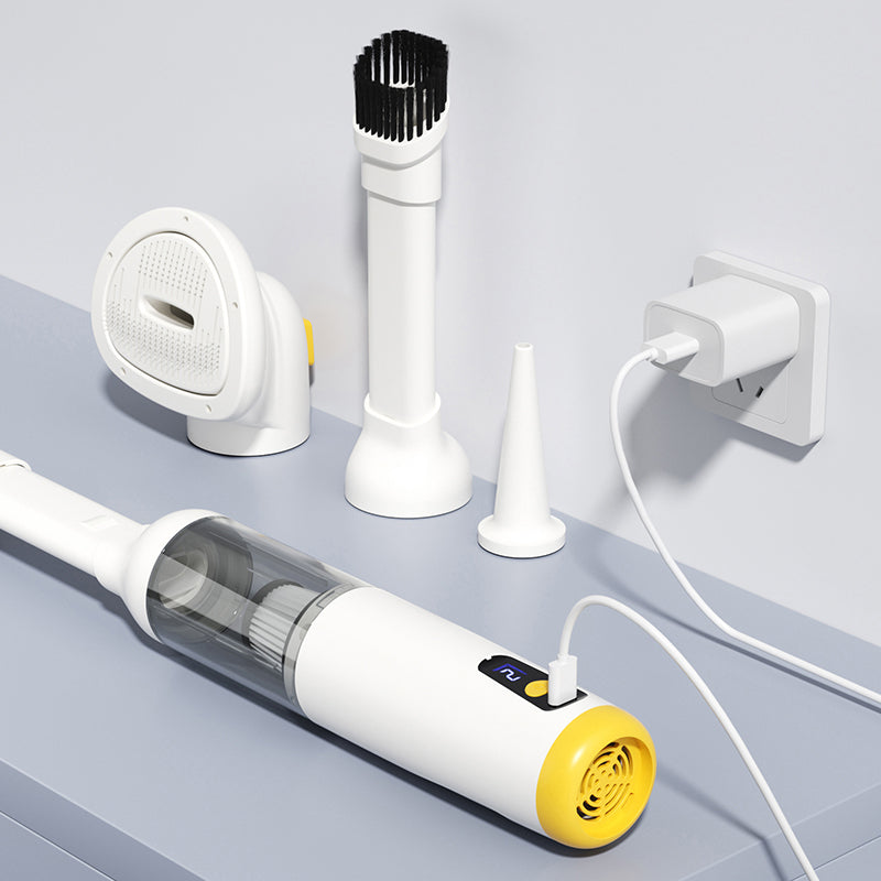 USB charging and included cordless pet vacuum attachments
